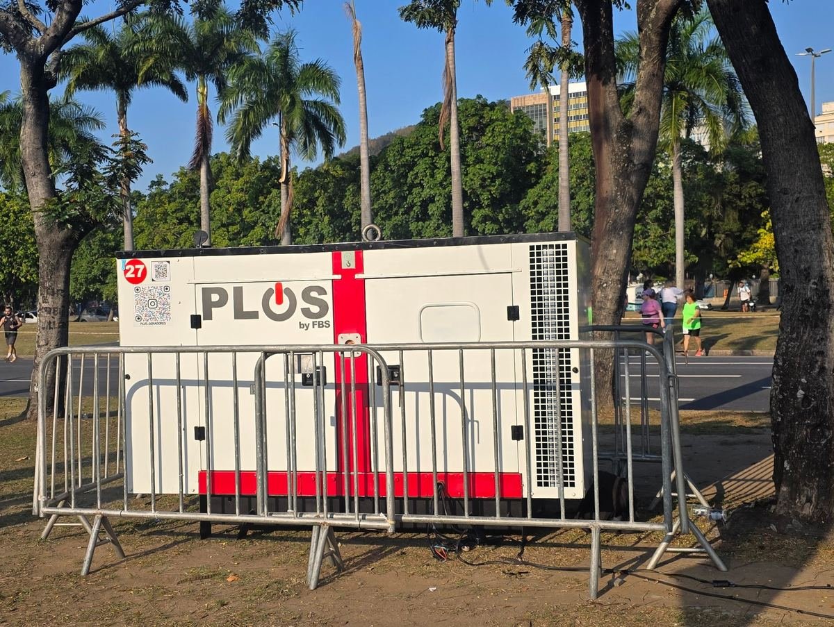 Gerador Plus Geradores de 60 kVA em corrida de rua no Rio de Janeiro