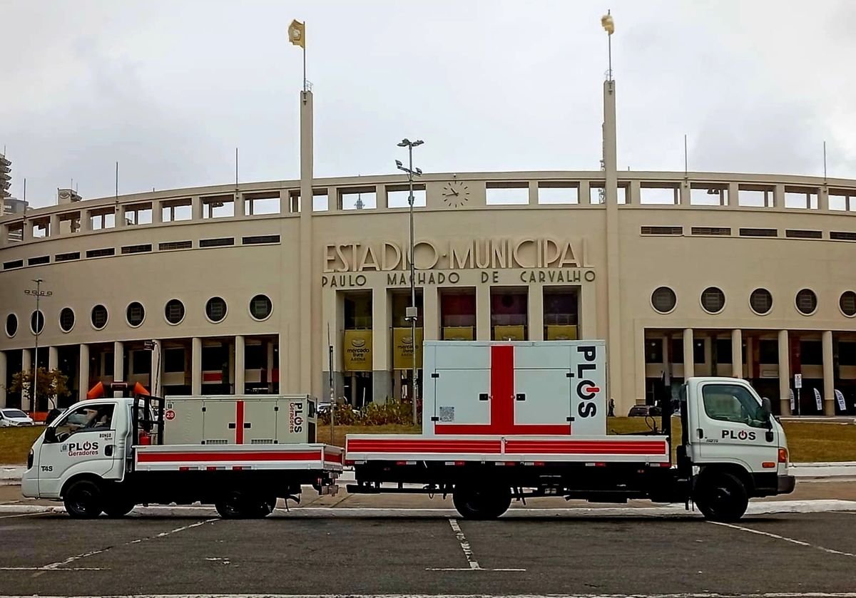 Plus Geradores — locação de gerador no Estádio do Pacaembu em São Paulo